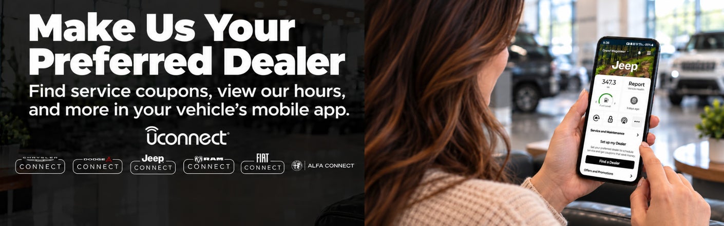 uconnect® make us your preferred dealer | Shelbyville Chrysler Chrysler Dodge Jeep RAM in Shelbyville KY
