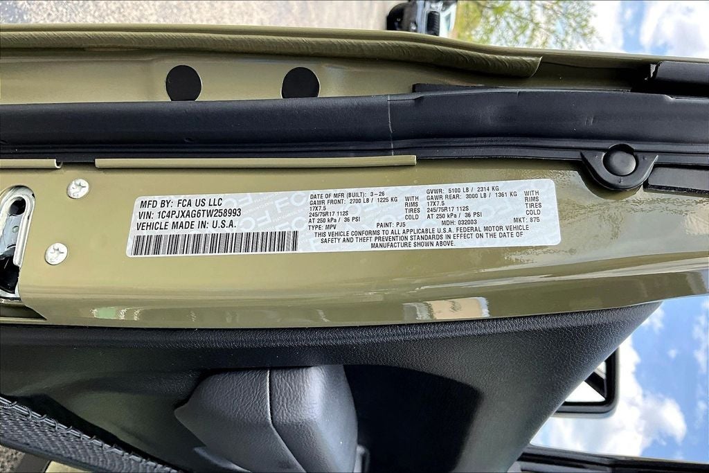 2026 Jeep Wrangler Sport S