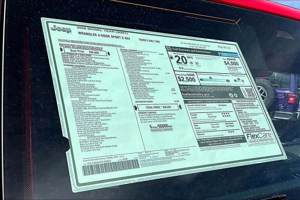 2026 Jeep Wrangler Sport S