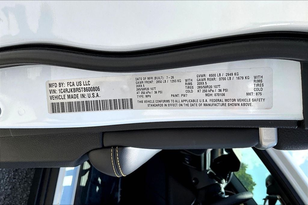 2026 Jeep Grand Cherokee L GRAND CHEROKEE L 85TH ANNIVERSARY EDITION 4X4