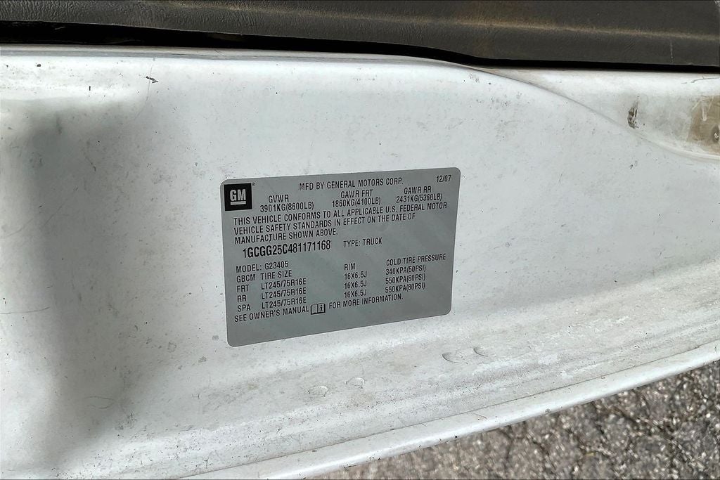 2008 Chevrolet Express Van G2500HD Work Van Cargo