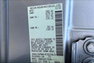 2011 Nissan Altima 2.5 S