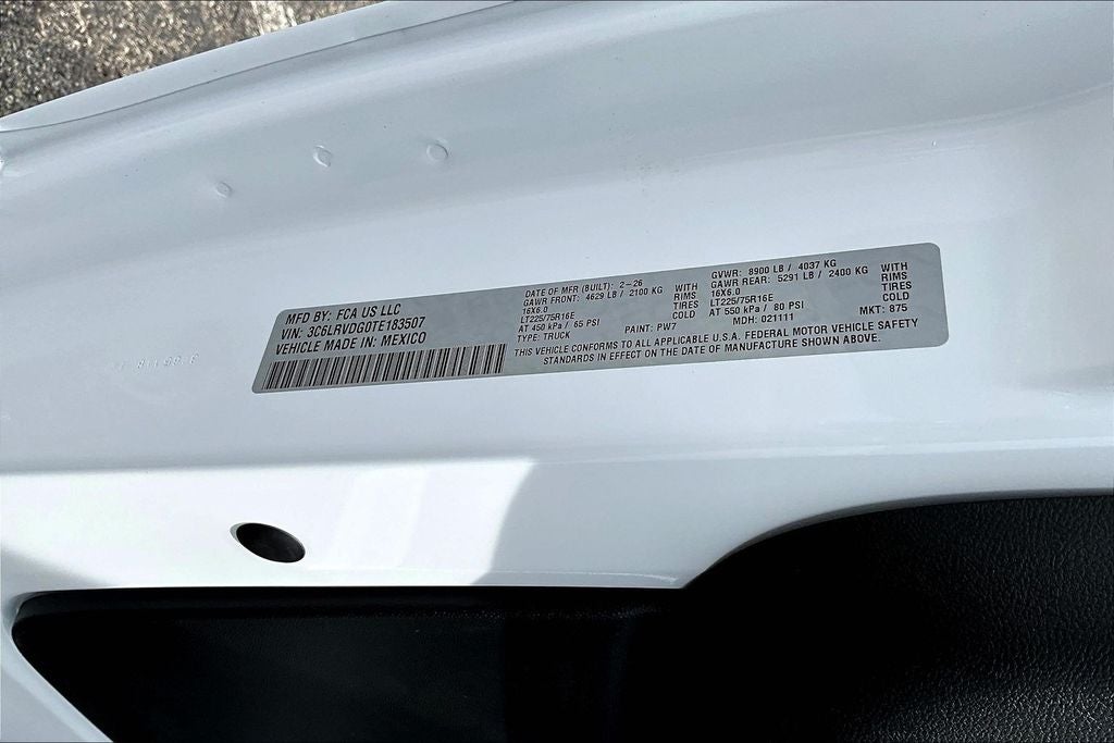 2026 RAM ProMaster 2500 High Roof