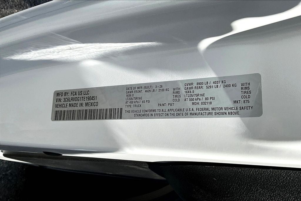 2026 RAM ProMaster 2500 High Roof