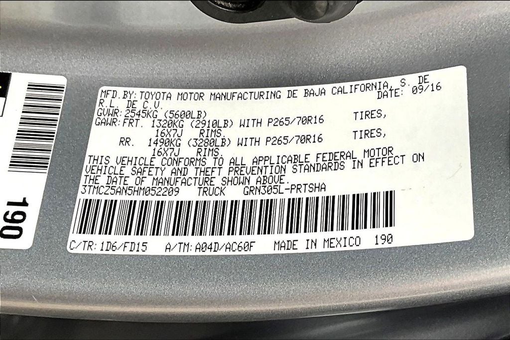 2017 Toyota Tacoma Base