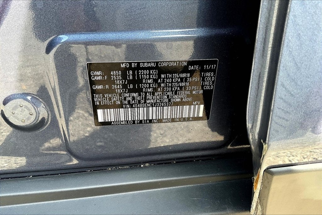 2018 Subaru Outback 3.6R Limited
