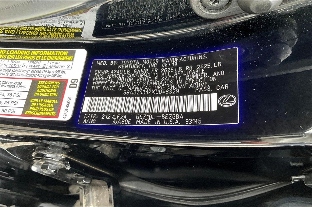 2019 Lexus ES 350 F Sport